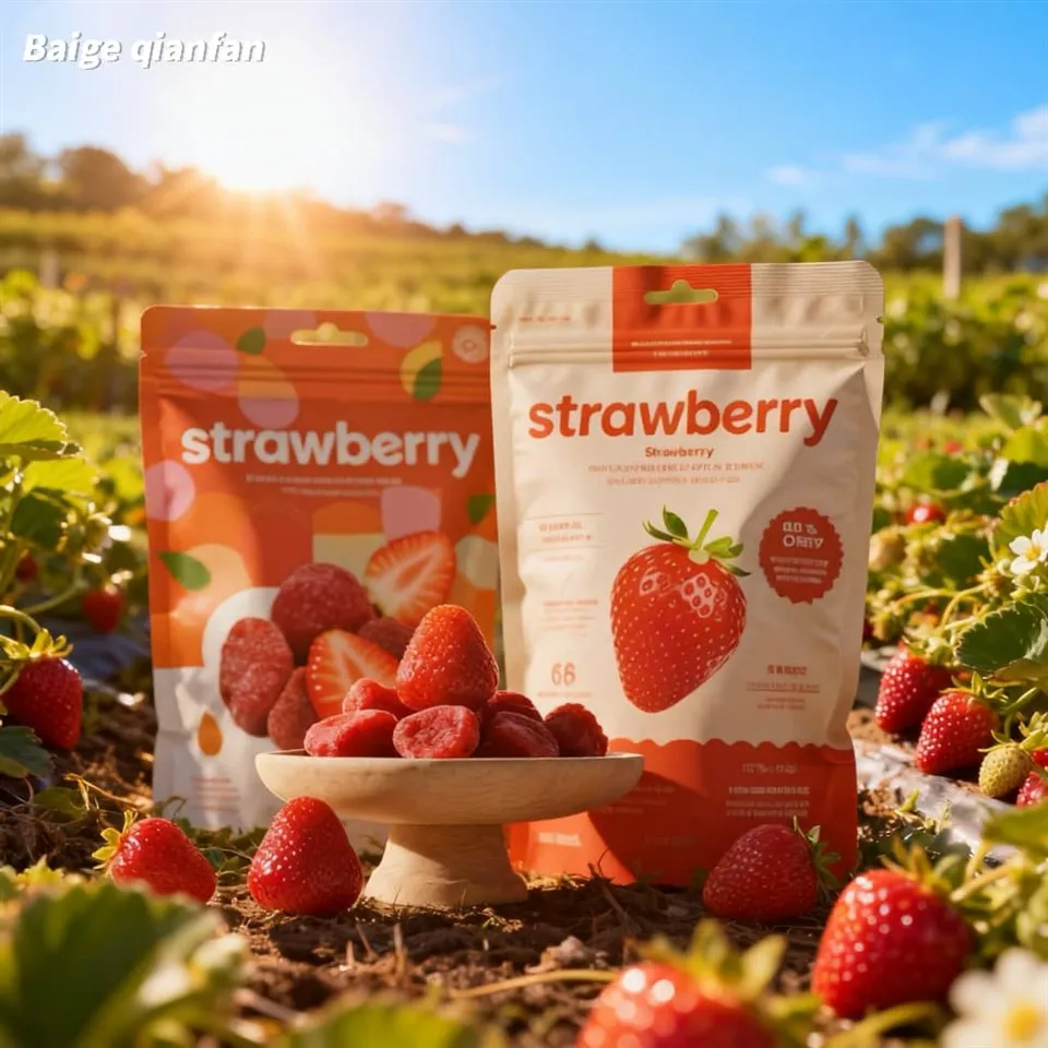 Gefriergetrocknete Erdbeerverpackungsbeutel